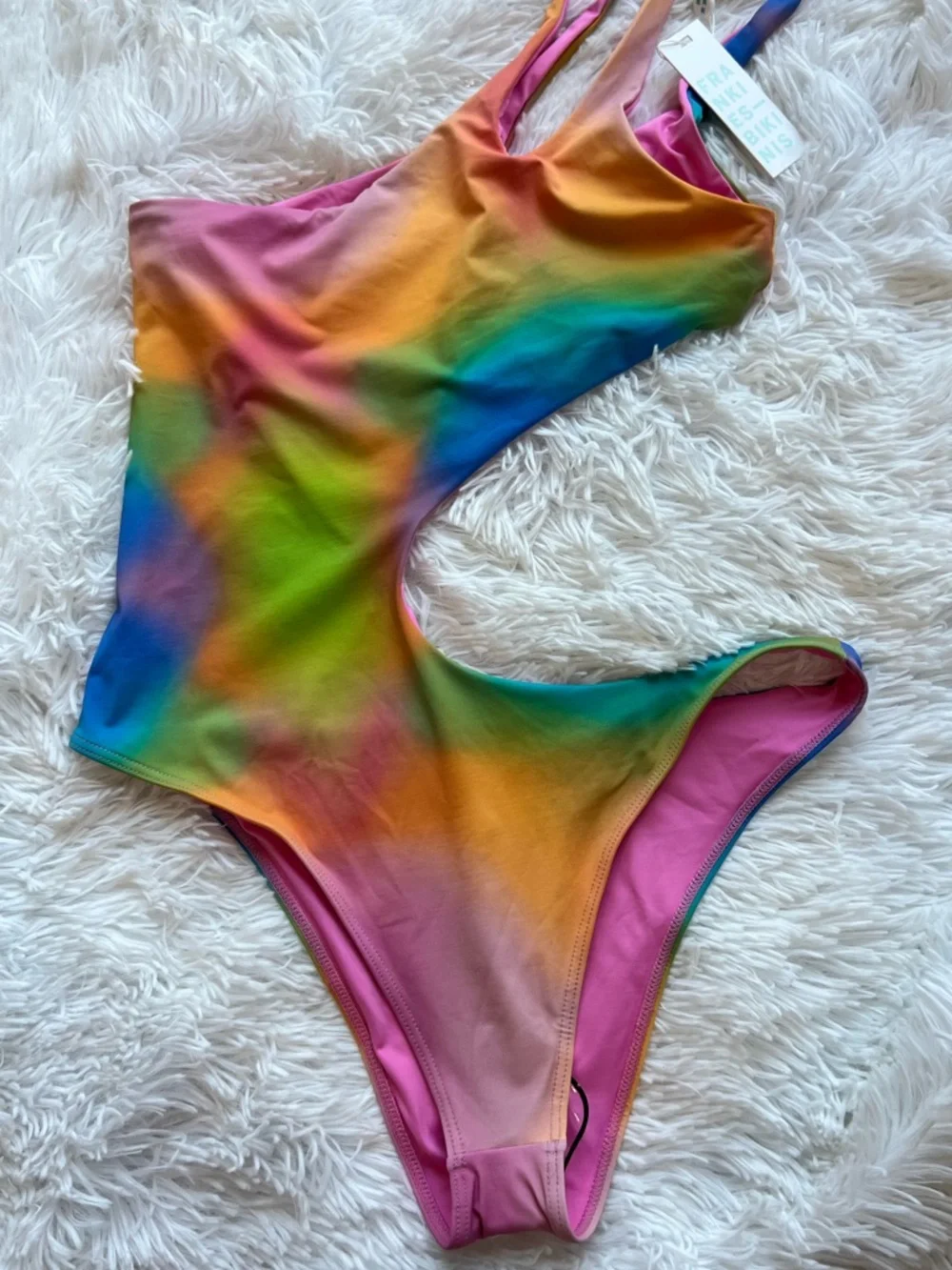 Frankie’s Bikinis 🐠 Cheeky Cut Out Multicolor One-Piece swim bathing suit